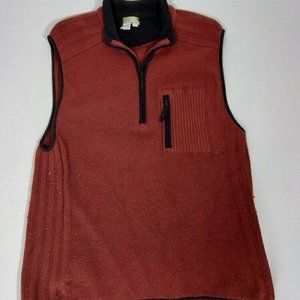 The Territory Ahead 80% Lambs Wool Men's RED knit warm Casual Vest Size Large